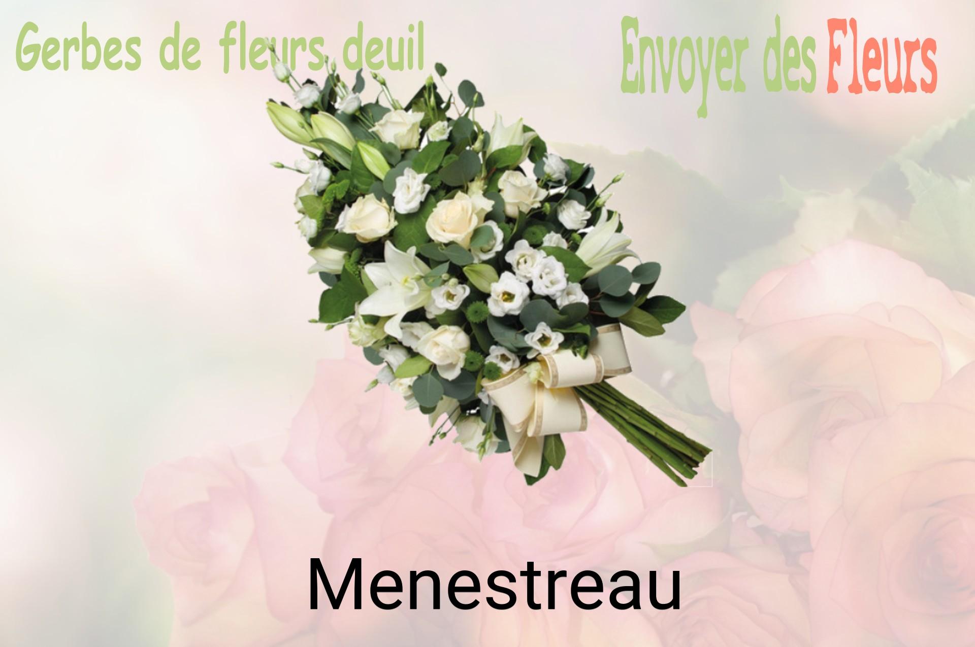 Gerbe de fleurs de deuil livrée à Menestreau
